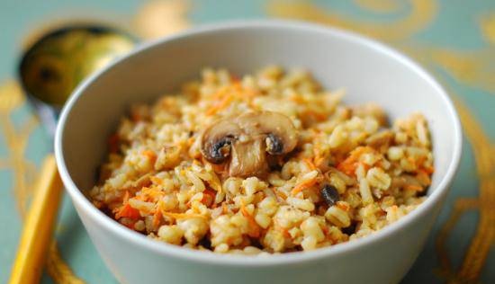 Porridge of four types of cereals with mushrooms in the Steba DD2 multicooker