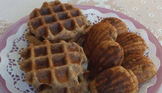 Walnut-linen thick waffles and madelens