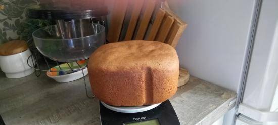 Rye-wheat bread with beer and whey in a Panasonic bread maker