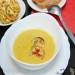 Creamy squash soup with blue cheese