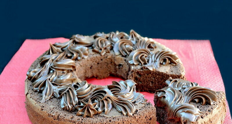 Chocolate angel sponge cake