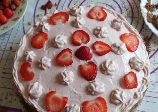 Cake strawberry tenderness