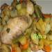Kyllingvinger med karri og grønnsaker i en sakte komfyr
