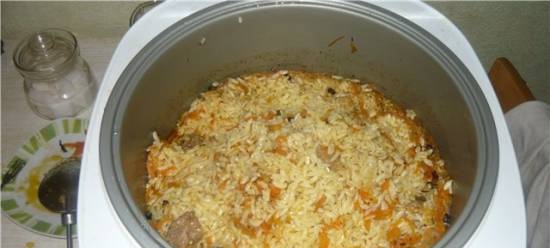 Pilaf in Fergana style according to Dunduk the cook (Coptev version in Multichotter).