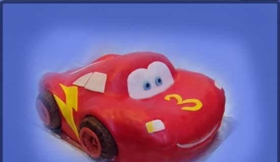 Cake "Car" Lightning McQueen "(master class)