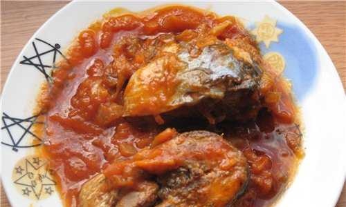 Stewed herring in tomato sauce (Multicooker Panasonic SR-TMH 18)