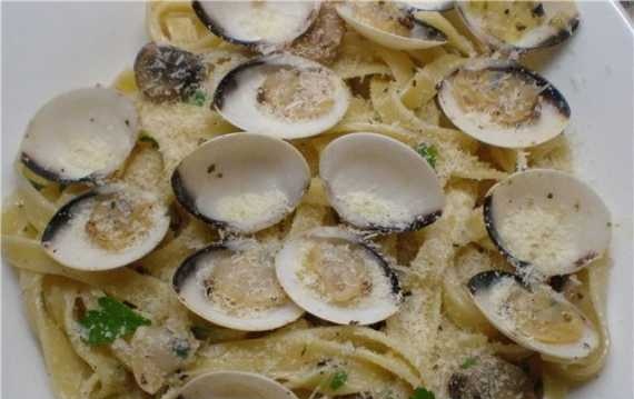 Pasta with scallops