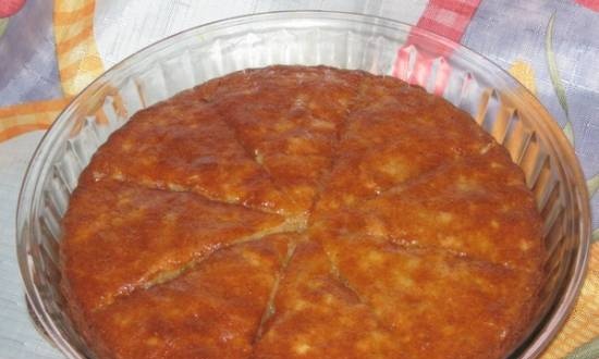 Pastel de limón con pasas