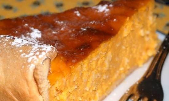 Carrot pie with coconut flakes and condensed milk "Orange mood"