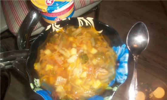 Cabbage soup with beef