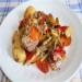 Stewed turkey fillet with vegetables in a slow cooker