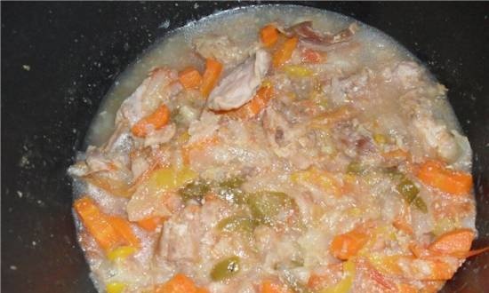 Rabbit ragout with vegetables in a multicooker Vinatone VM 2170