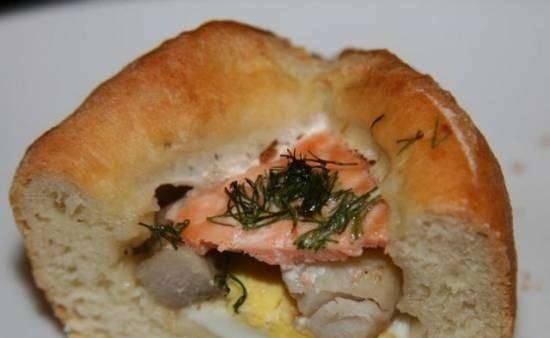 Pies Envelopes with smoked fish