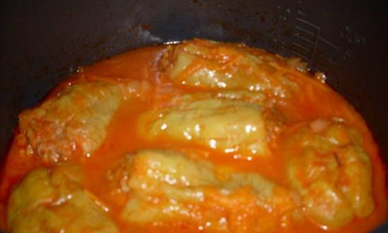 Stuffed peppers in a slow cooker