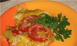 דג אפוי עם ירקות בסיר איטי