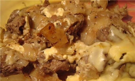 Potato cookies with meat and cheese