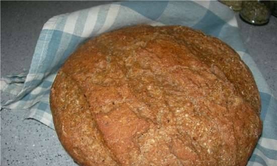 Sourdough whole wheat bread (oven)