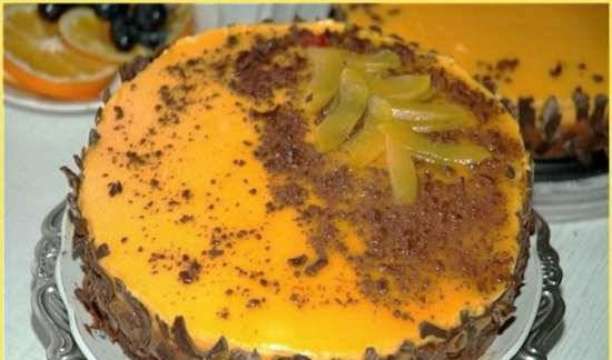 Chocolate apricot cake
