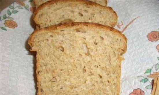 לחם שיפון מחיטה עשוי דגנים מפוזרים ודגנים