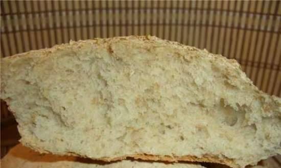 Wheat bread with oat flakes