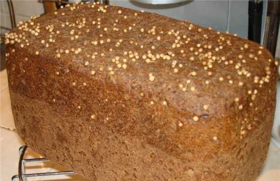 Bread "Borodinsky" (modified recipe from Moulinex) (bread maker)