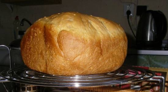 Bread with cheese and sesame seeds (bread maker)