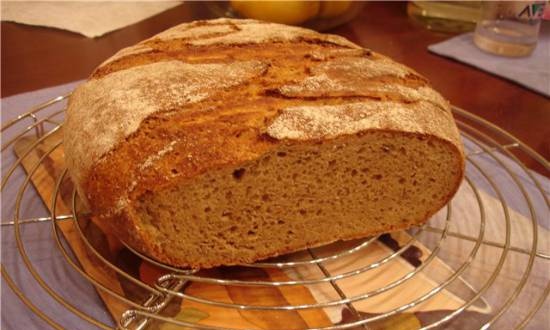 Wheat-rye "Polish Bread" with caraway seeds (bread maker)