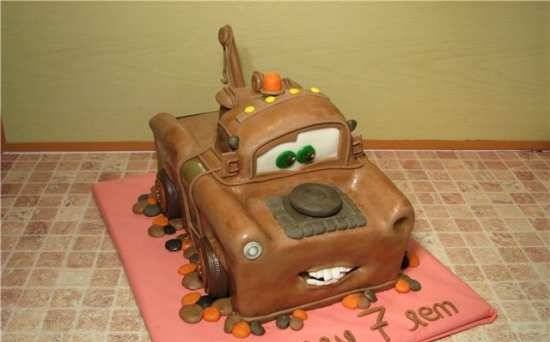 Cake "Car Mater from m / f Cars" (master class)