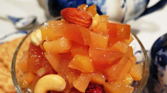 Kdoule-citronový džem s ořechy (Multicuisine DeLonghi)