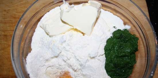 Pastel tricolor con espinacas (Torta salata tricolore)