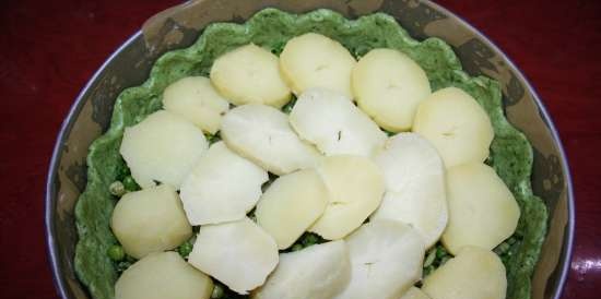 Tricolor pite spenóttal (Torta salata tricolore)
