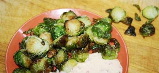 Brussels sprouts with smoky aioli sauce