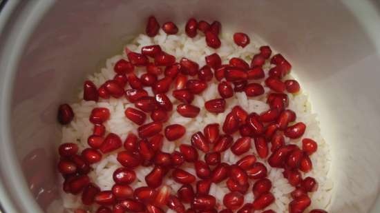 Rijst met granaatappel