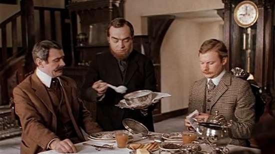 Hva er det til frokost, Barrymore? - Havregryn, sir.