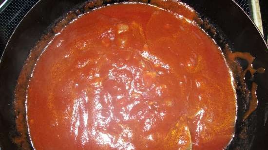 Salchichas rebozadas con salsa de curry (Wurstrollen mit currysauce)