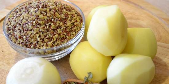 Bulgur és quinoa burgonyával a oursson 5005 gyorsforralóban