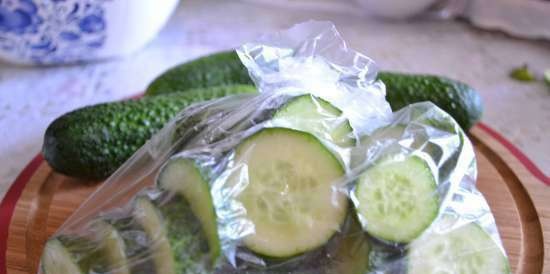 Fresh cucumbers (for laying in the freezer)