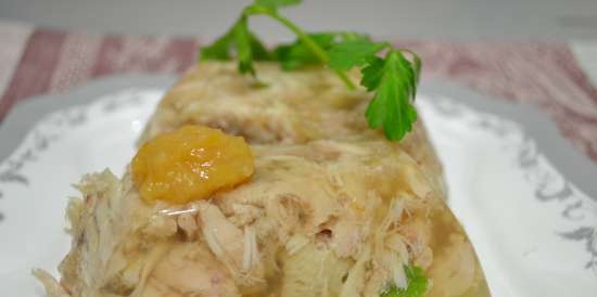 Ali di pollo in gelatina "per un piatto" (Multicooker Redmond RMC-01)