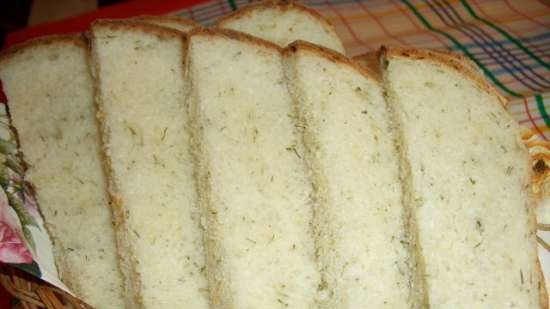 Hvetebrød med ost og dill (ovn)