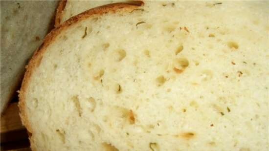 Pane di grano con cipolle, ricotta, aneto (forno)