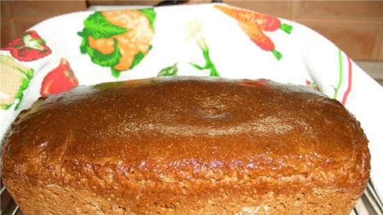 Rye-wheat bread with cottage cheese