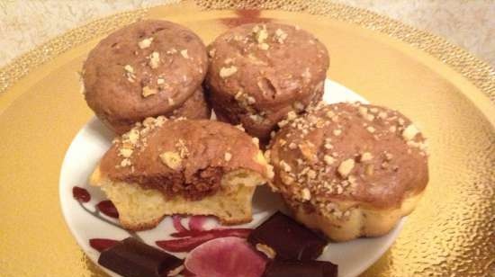 Cupcakes túróval és kakaóval (Kakao-Quark-Muffin)