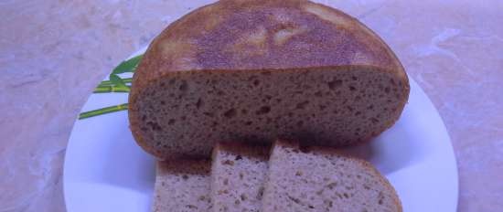 Rye-wheat bread with sourdough and whey in a multicooker Philips HD3060