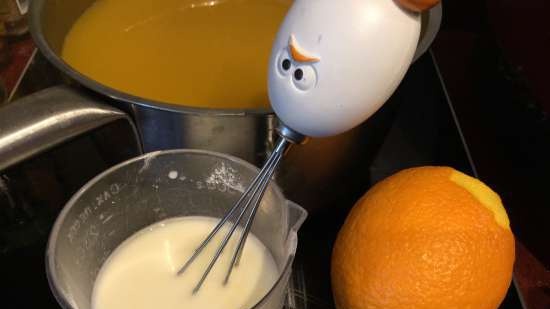 Tök-rebarbara desszert zselé fahéj-narancs jegyekkel
