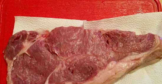 Steak (striploin) (BBQ grill Steba VG 200)