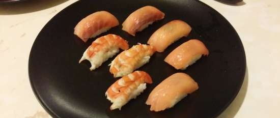 Rollitos de tempura y nigiri