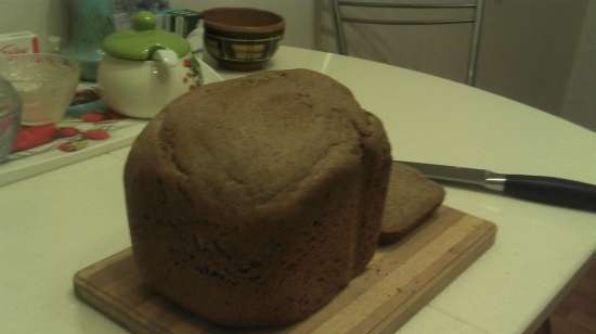 Pšeničný žitný chléb na kefíru s krémovým sladem