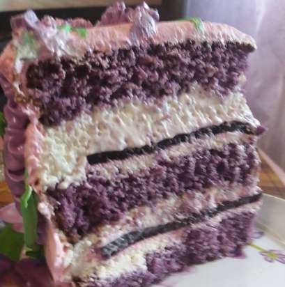 Provence levendula áfonya torta