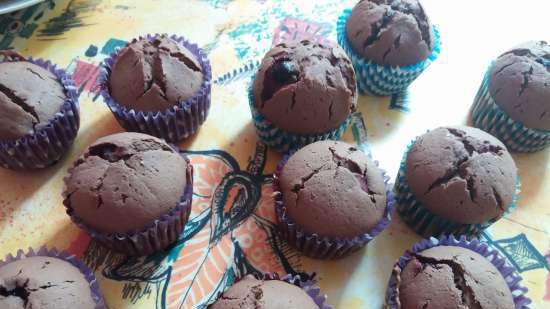 Csokoládé cupcakes nyári csokor