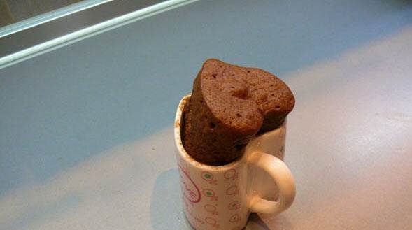 Muffin al cioccolato in 3 minuti nel microonde